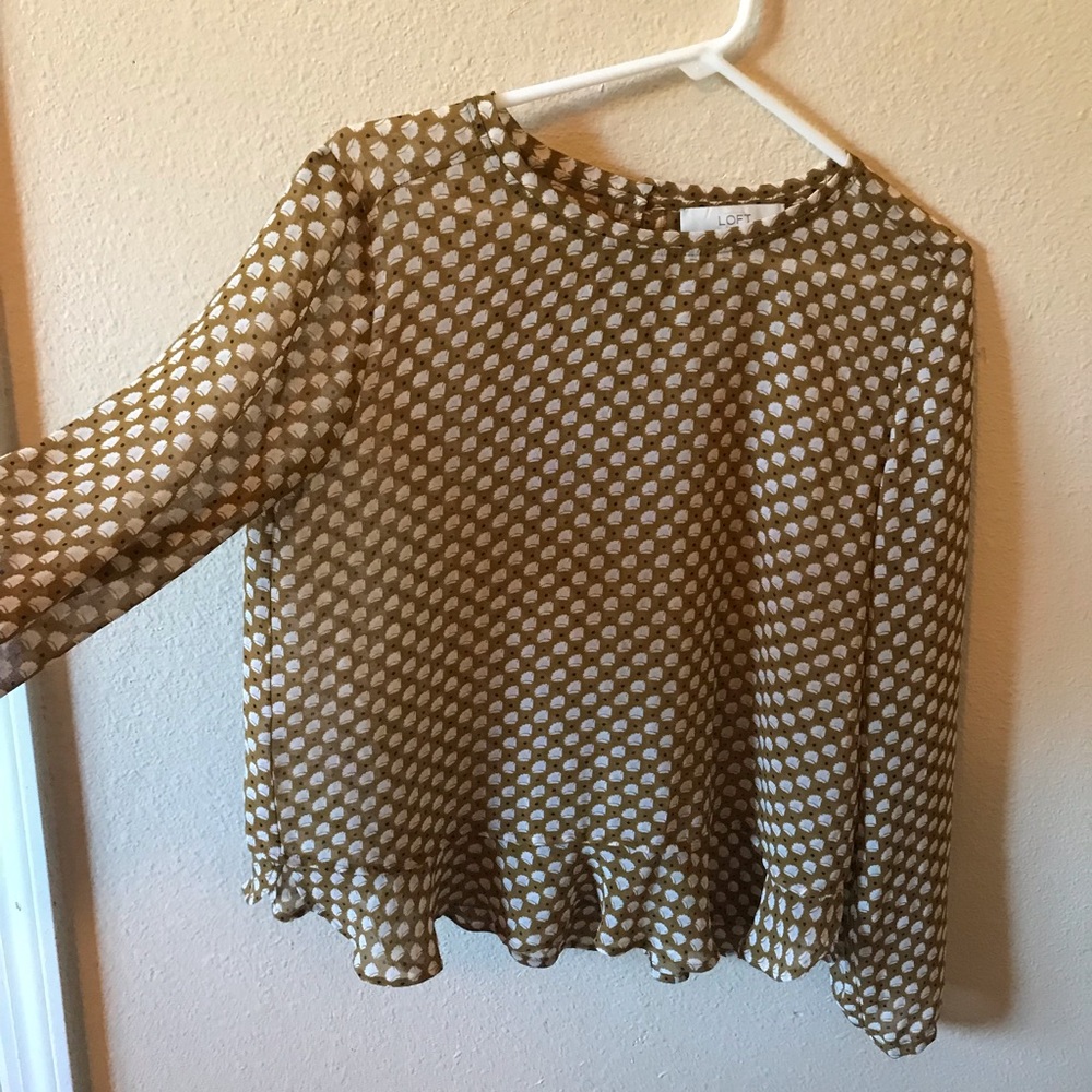 Loft gold patterned blouse - Picture 6 of 7